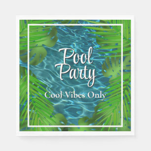 Cool Pool Party palm leaves Napkin