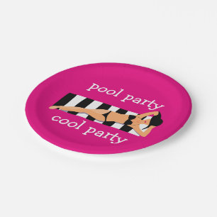 Cool Pool Party Paper Plate