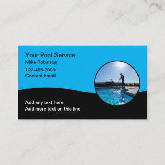 Cool Pool Service Business Cards