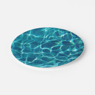 Cool Pool Water Paper Plate