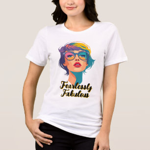 Cool Pop Art Fashion Portrait Tri-Blend Shirt