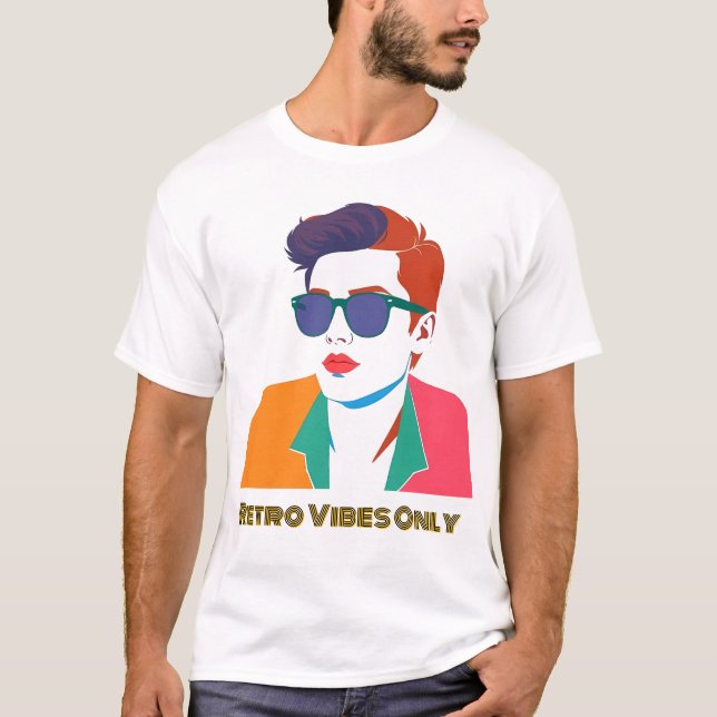 Cool Pop Art Portrait T-Shirt (Front)