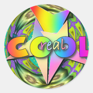 COOL POP  CLASSIC ROUND STICKER