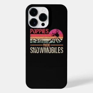 Cool Poppies Ride Snowmobiles - Snowmobile Dad Gra iPhone 14 Pro Max Case