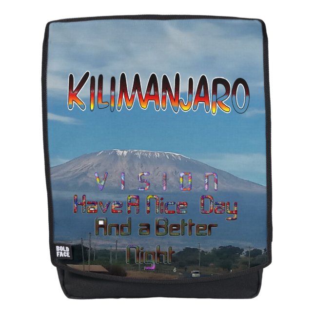 Cool Popular Walkable Climbable Mount Kilimanjaro  Backpack (Front)