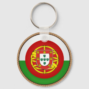 Cool Portugal Flag Seal Key Ring