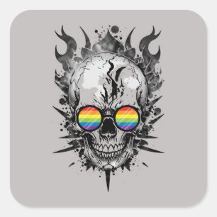 Cool Pride skull sticker