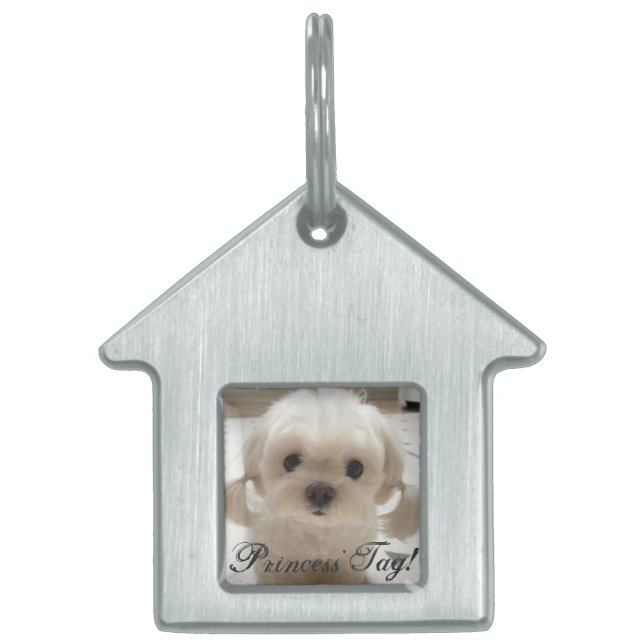 Cool Princess Tag Dog Square Framed Pet Tag (Front)