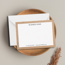 Cool Printed Kraft White Business