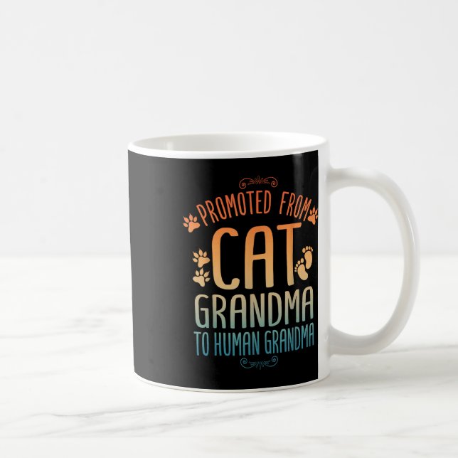 Cool Promoted To Grandma For Mum New Grandmother C Coffee Mug (Right)