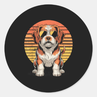 Cool proud cavachon men women vintage dog lovers  classic round sticker