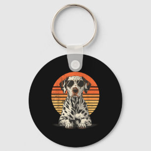 Cool proud dalmatian men women vintage dog lovers  key ring