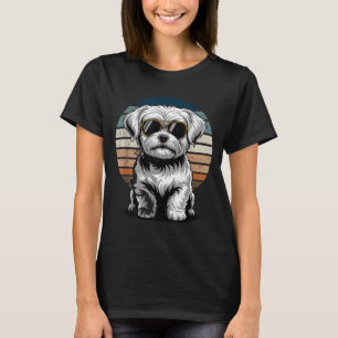Cool proud maltese men women vintage dog lovers T-Shirt