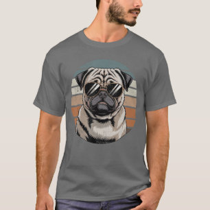 Cool Proud Pug Men Women Vintage Dog Owners friend T-Shirt