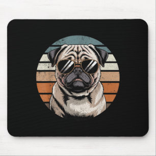 Cool Proud Pug Men Women Vintage Dog Owners Mouse Pad