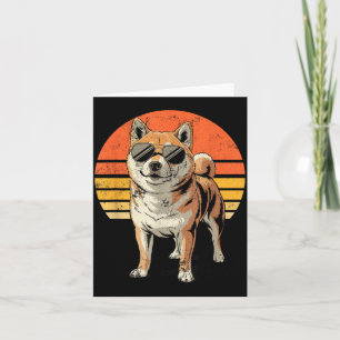 Cool Proud Shiba Inu Men Women Vintage Dog Owners Card