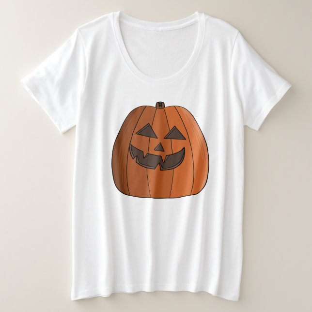 Cool Pumpkin Plus Size T-Shirt (Design Front)