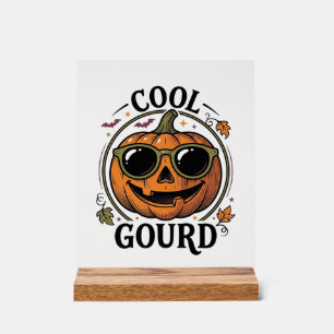 Cool Pumpkin Shirt Vintage Engraved Halloween Sung Acrylic Sign