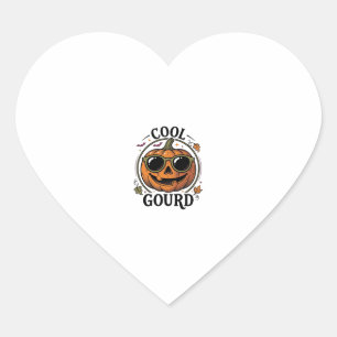 Cool Pumpkin Shirt Vintage Engraved Halloween Sung Heart Sticker