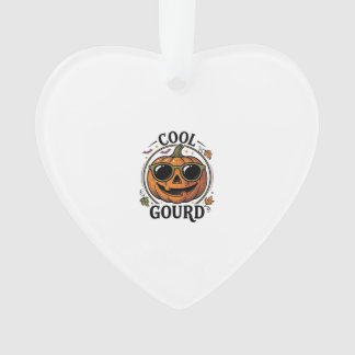 Cool Pumpkin Shirt Vintage Engraved Halloween Sung Ornament