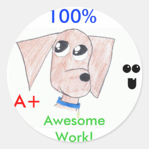 Cool Puppy "Awesome Work" stickers