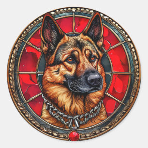 Cool Purebred Dog Classic Round Sticker