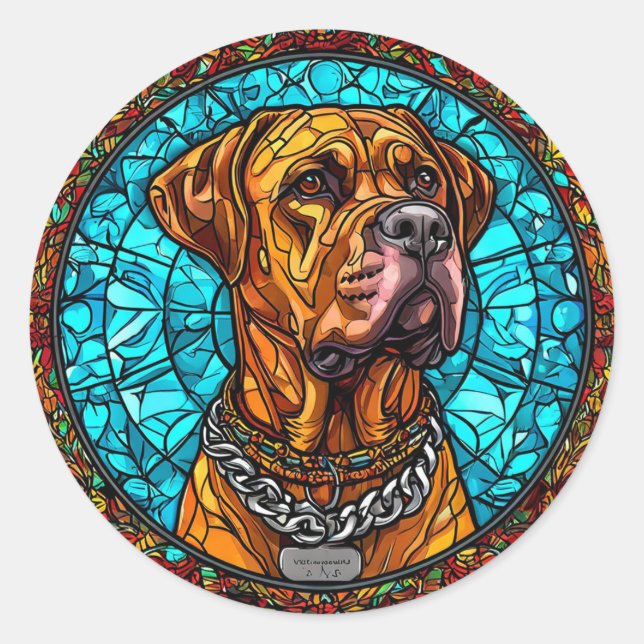 Cool Purebred Dog Classic Round Sticker (Front)