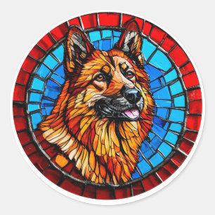 Cool Purebred Dog Classic Round Sticker