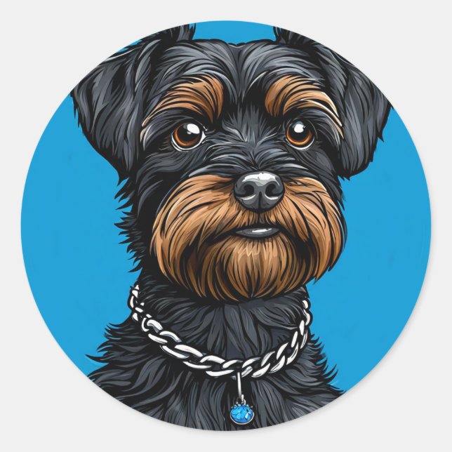 Cool Purebred Dog Classic Round Sticker (Front)