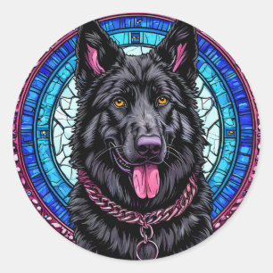 Cool Purebred Dog Classic Round Sticker