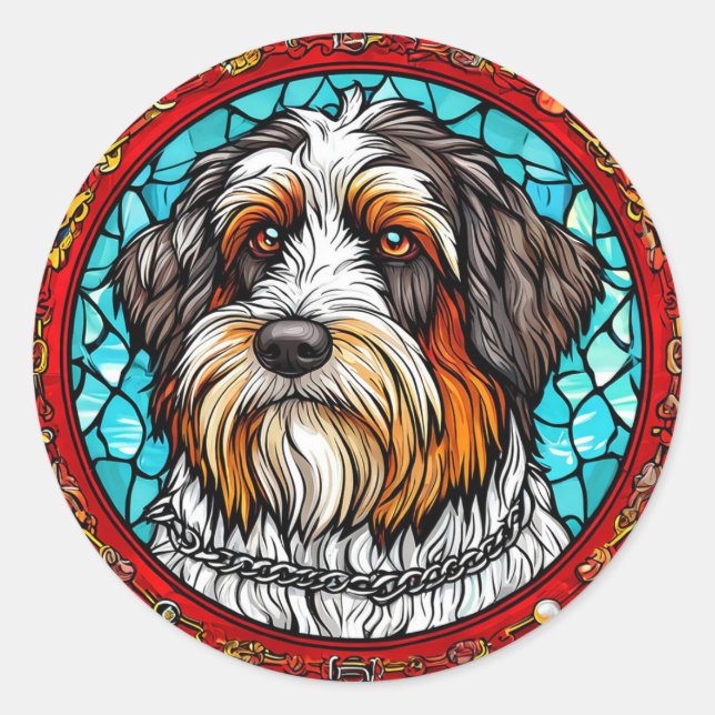 Cool Purebred Dog Classic Round Sticker (Front)