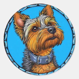 Cool Purebred Dog Classic Round Sticker