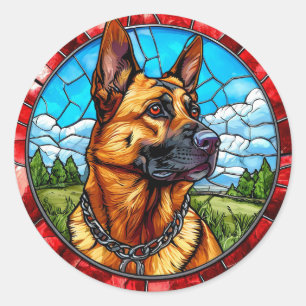 Cool Purebred Dog Classic Round Sticker