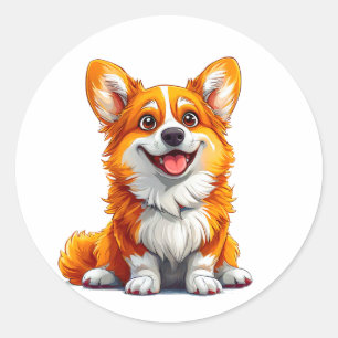 Cool Purebred Dog Classic Round Sticker
