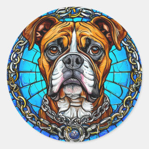 Cool Purebred Dog Classic Round Sticker