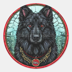 Cool Purebred Dog Classic Round Sticker