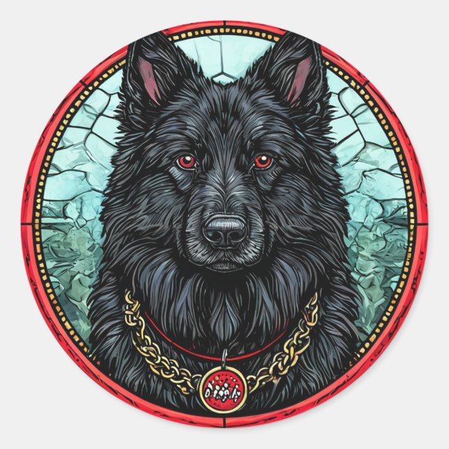 Cool Purebred Dog Classic Round Sticker (Front)
