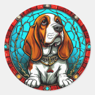 Cool Purebred Dog Classic Round Sticker
