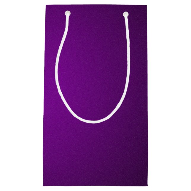 Cool Purple-Black Grainy Vignette Small Gift Bag (Front)
