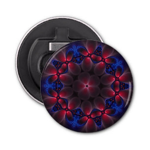 Cool Purple Digital Fractal Art Bottle Opener