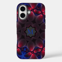 Cool Purple Digital Fractal Art Monogram