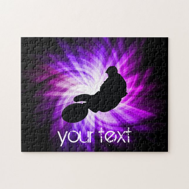 Cool Purple Dirt Bike Jigsaw Puzzle (Horizontal)