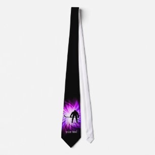 Cool Purple Hockey Tie