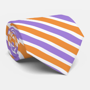 cool purple orange stripe pattern  tie