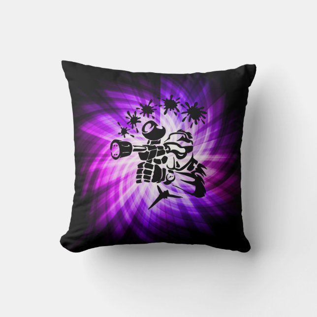 Cool Purple Paintball Cushion (Front)