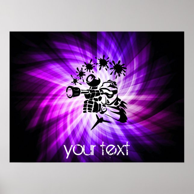 Cool Purple Paintball Poster (Front)