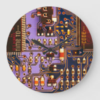 Cool purple printed circuit board, electronic PCB