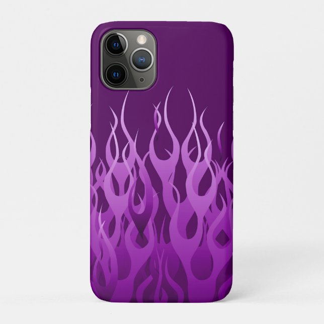 Cool Purple Racing Flames Case-Mate iPhone Case (Back)