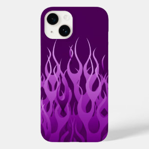 Cool Purple Racing Flames Case-Mate iPhone 14 Case