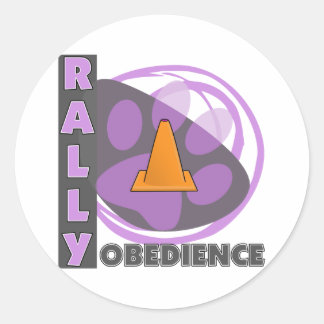 Cool Purple Rally Obedience Classic Round Sticker